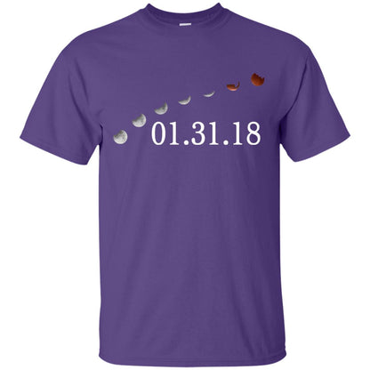 Usa Total Lunar Eclipse On January 31, 2018 T-shirt Purple