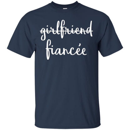 Fiance Engagement Party T-shirt Girlfriend Fiancee Navy