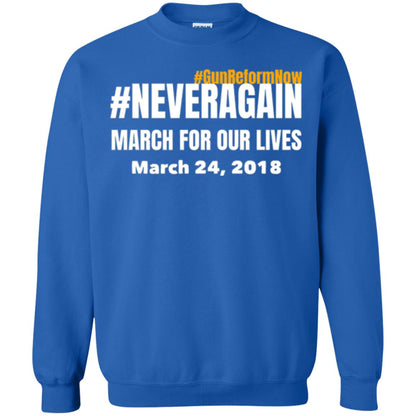 March For Our Lives Never Again Anti Gun T-shirt Royal
