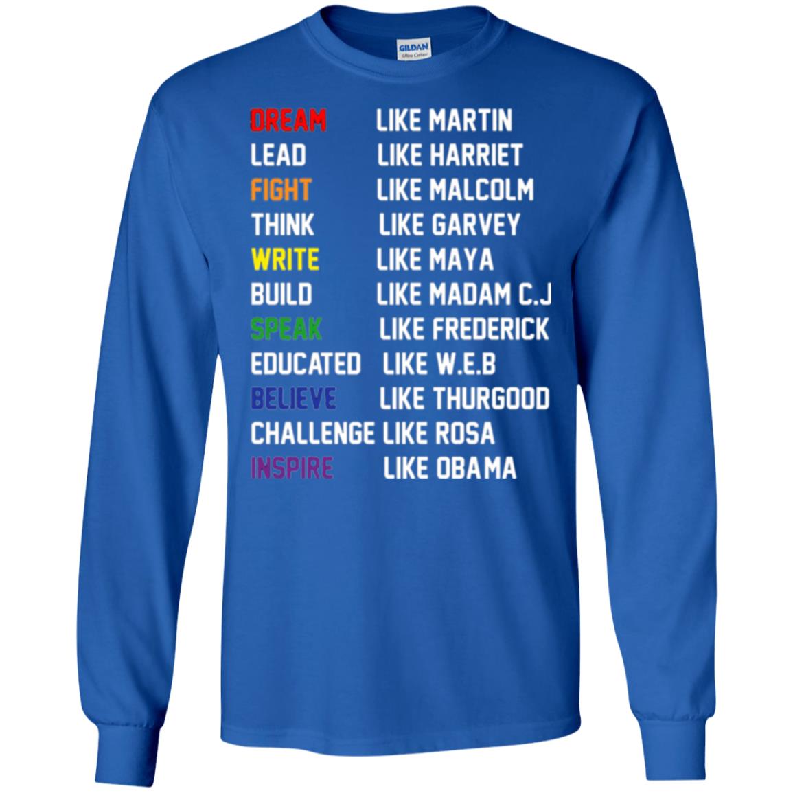Dream Like Martin Inspire Like Obama T-shirt Royal