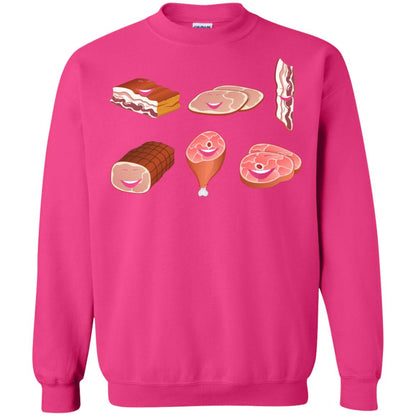 Funny Bbq T-shirt Meat Family Heliconia