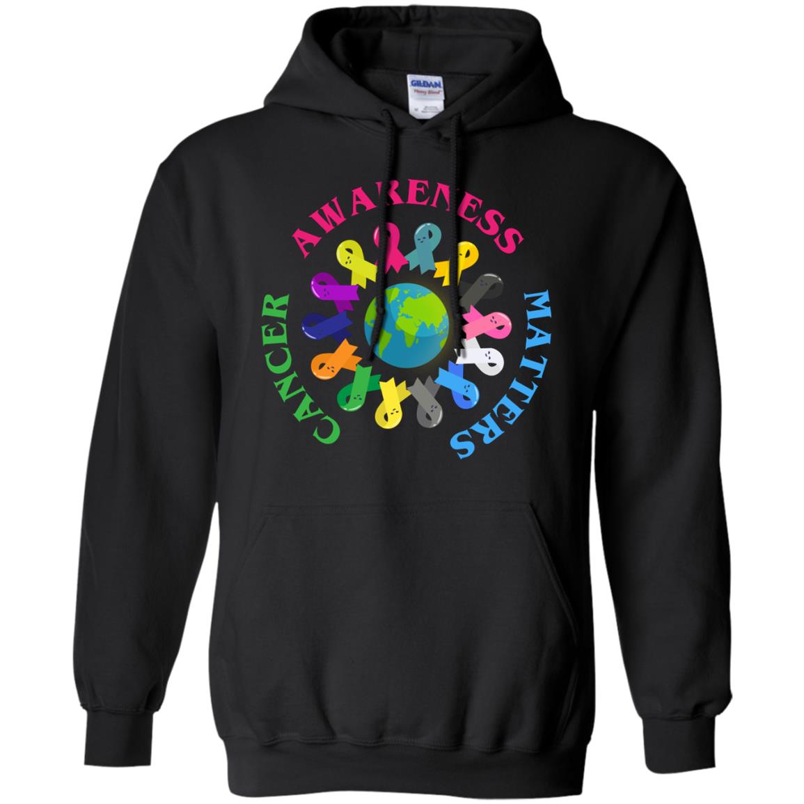 All Cancer Ribbons For All Cancer Awareness T-shirt Black