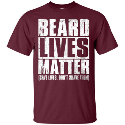 Beared Men T-shirt Beared Lives Matter Maroon