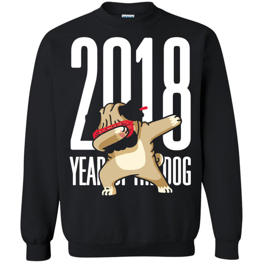 Dog Lover T-shirt 2018 Year Of The Dog Black
