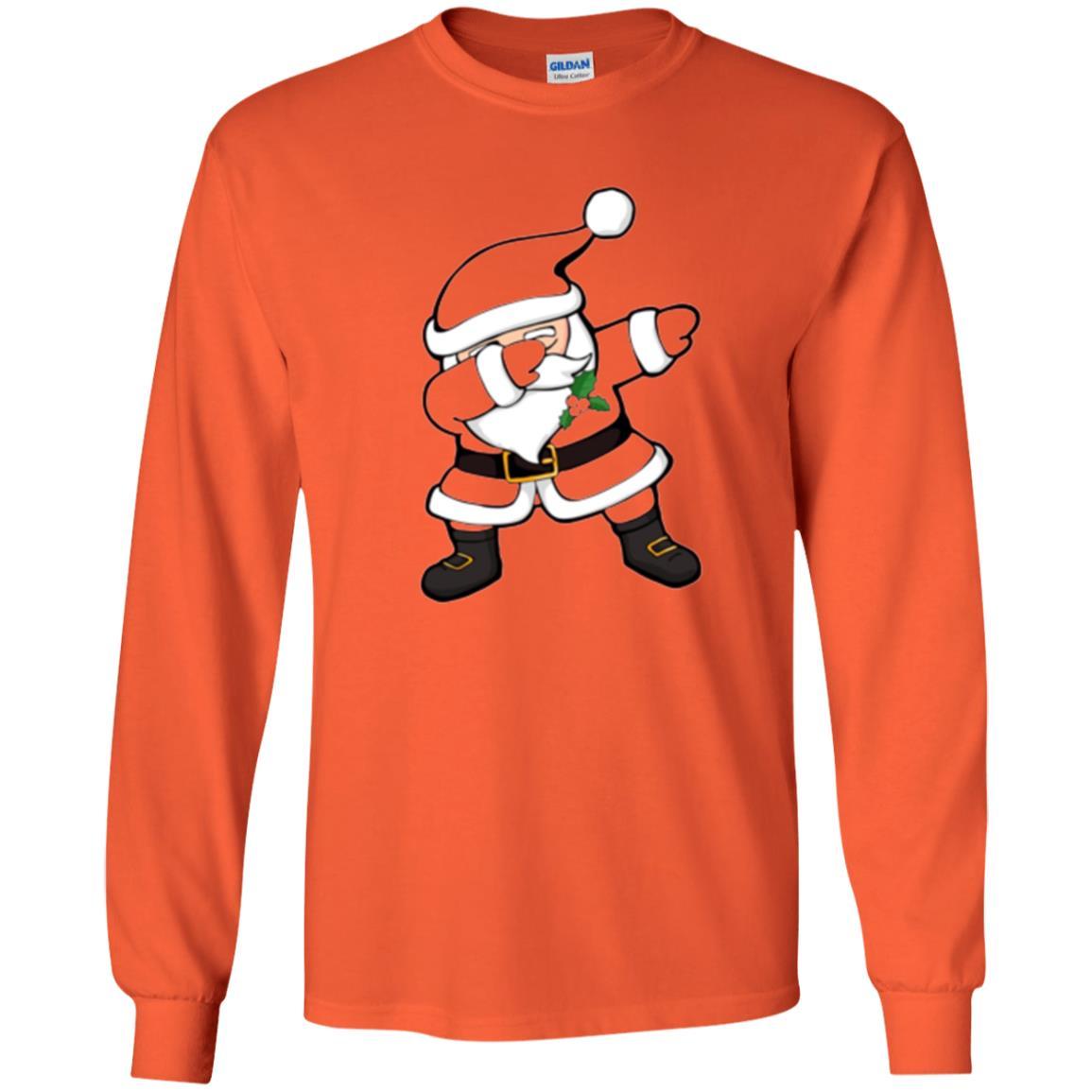 Merry Christmas T-shirt Dabbing Santa Claus Orange
