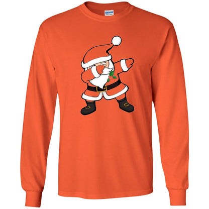 Merry Christmas T-shirt Dabbing Santa Claus Orange