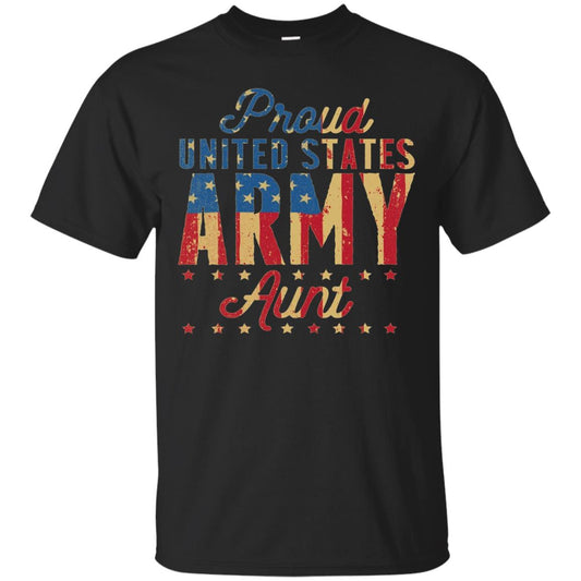 Proud United States Army Aunt Us Shirt Black