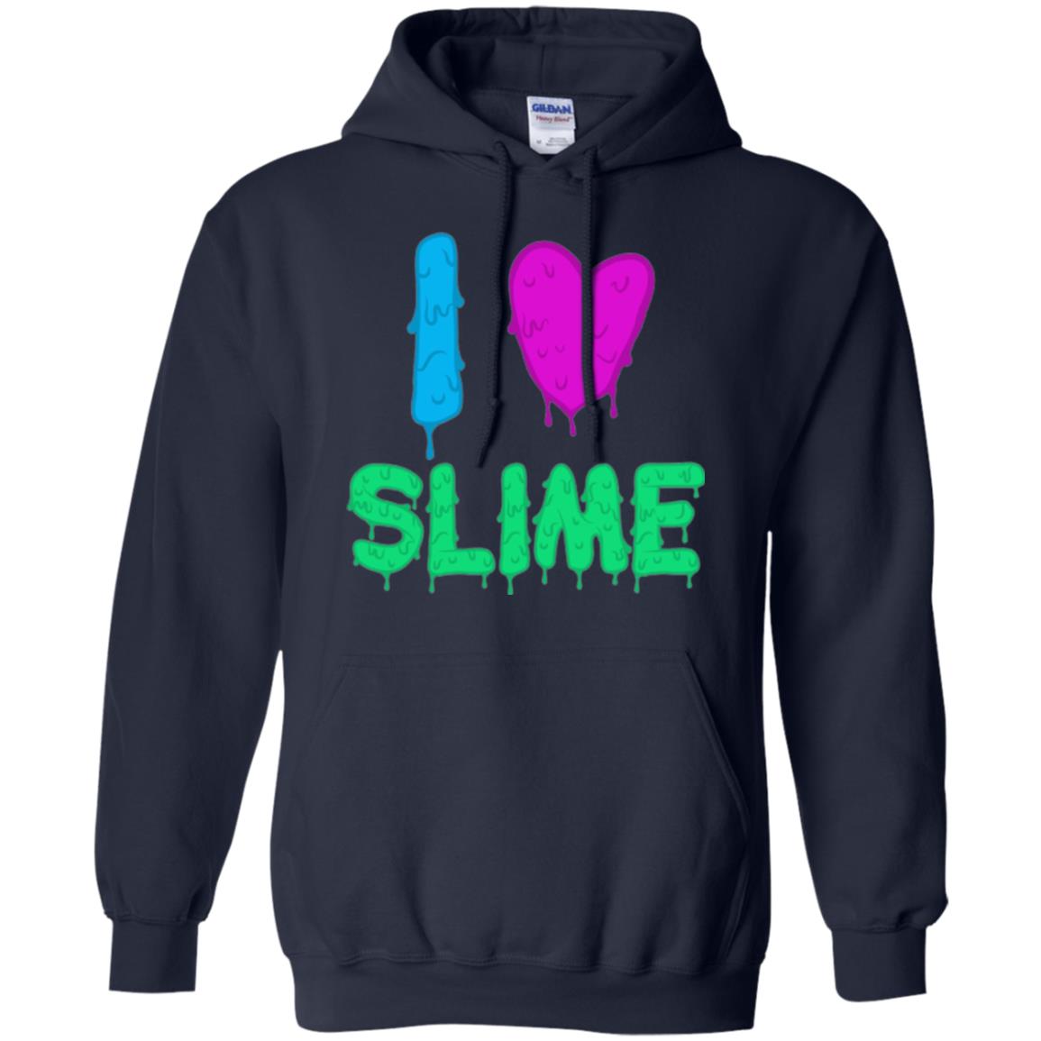 I Love Slime T-shirt Slime Lovers Navy