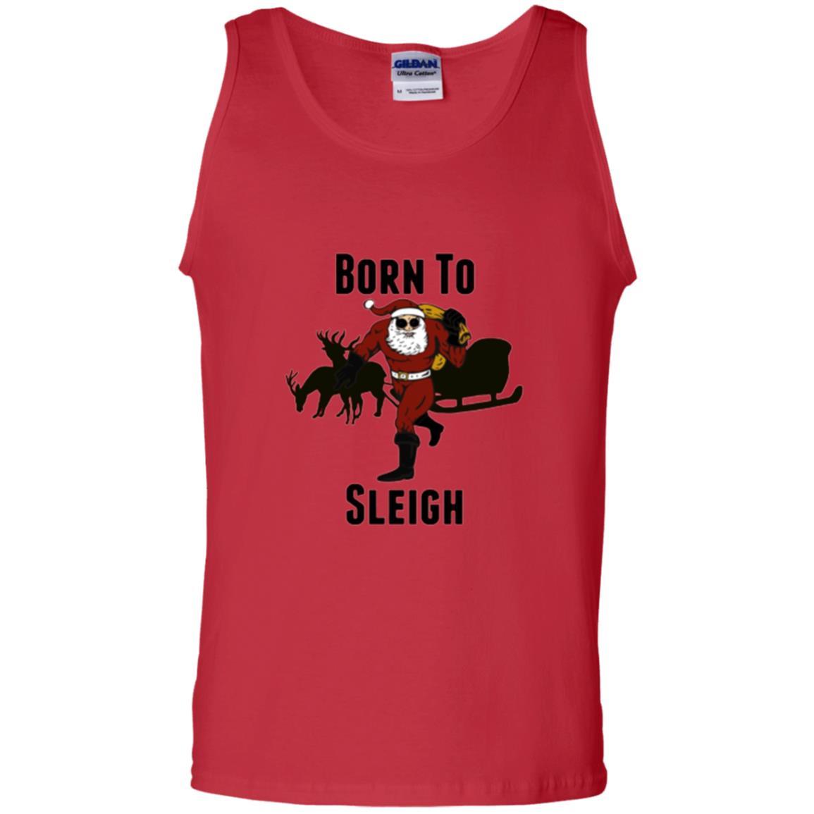 Christmas T-shirt Born To Sleigh T-shirt Red