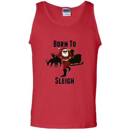 Christmas T-shirt Born To Sleigh T-shirt Red