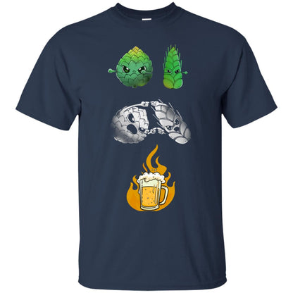 Beer Lover T-shirt Beer Fusion Flags Navy