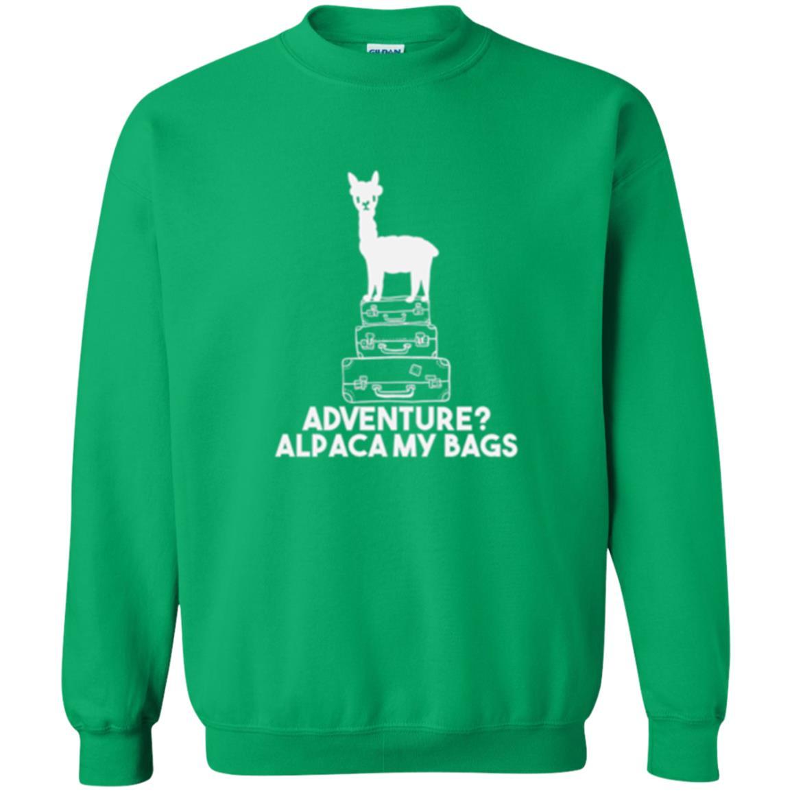 Alpaca Lover T-shirt Adventure Alpacamy My Bags Irish Green