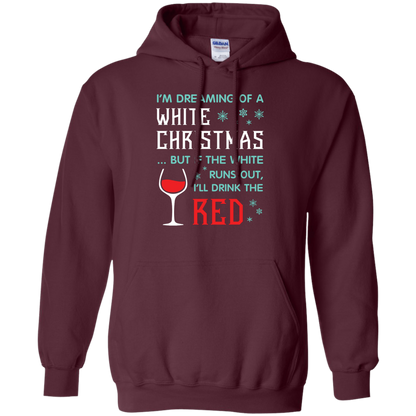 Christmas T-shirt I'm Dreaming Of A White Christmas Maroon