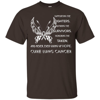 Supporting The Fighters Admiring The Survivors Honoring The Taken And Never Ever Giving Up Hope Cure Lung Cancer Dark Chocolate