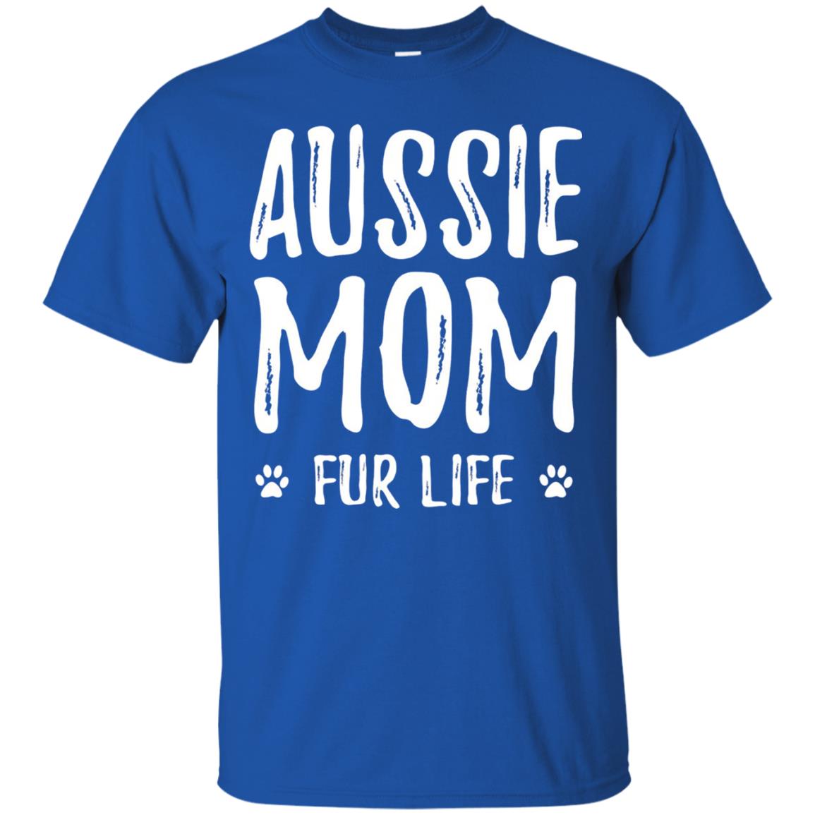 Aussie Mom Fur Life T-shirt Royal