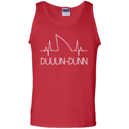 Funny Shark Shirt Feat. Shark Heartbeat Shark Lovers T-shirt Red