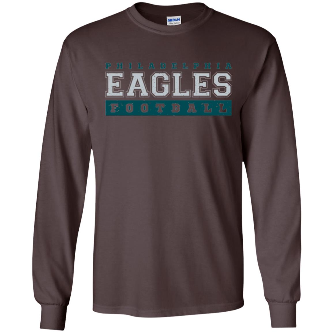 Football Lover T-shirt Philadelphia Football Fly Eagles Fly Collegiate Dark Chocolate