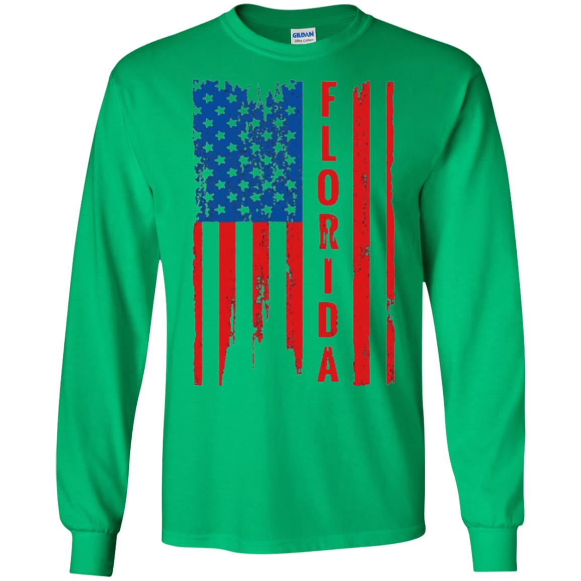 Florida State T-shirt American Flag Irish Green