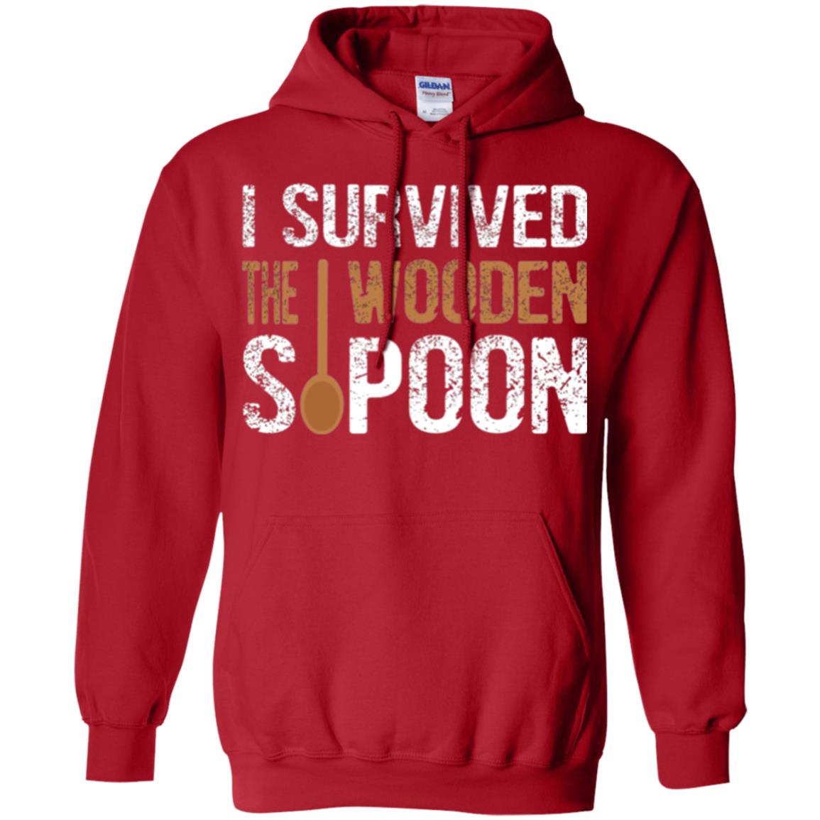 Spoon T-shirt I Survived The Wooden Spoon Red