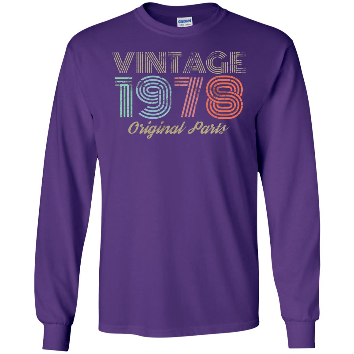 Vintage 1978 T-shirt Retro 70s 40th Birthday Purple