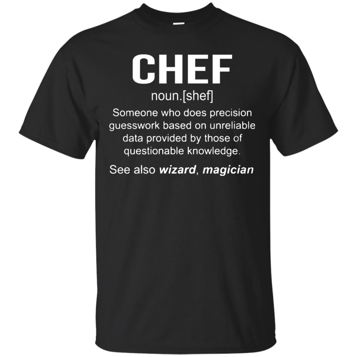 Funny Chef Meaning Shirt Chef Noun Definition Black