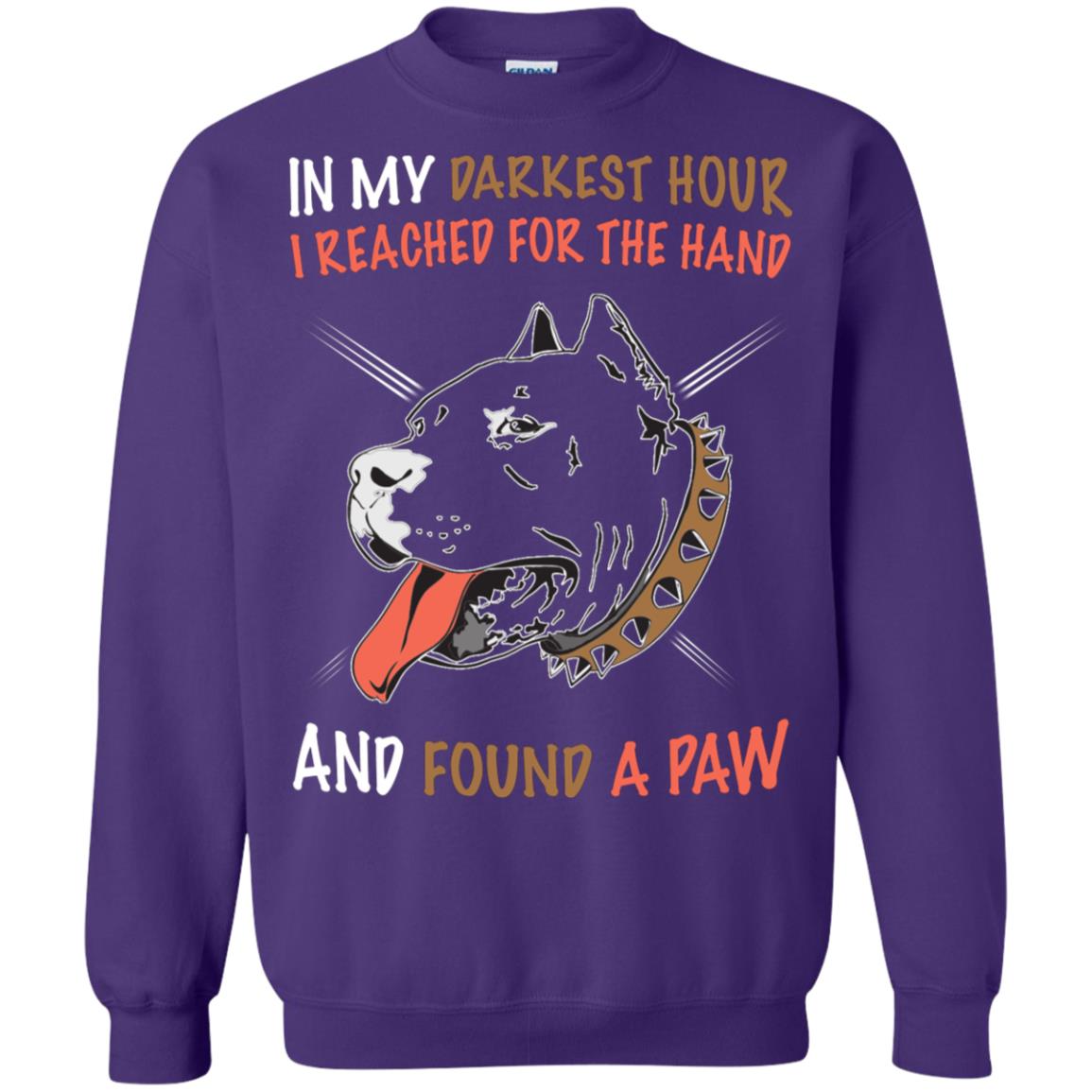In My Darkness Hour I Reached For The Hand And Found A Paw Shirt Purple