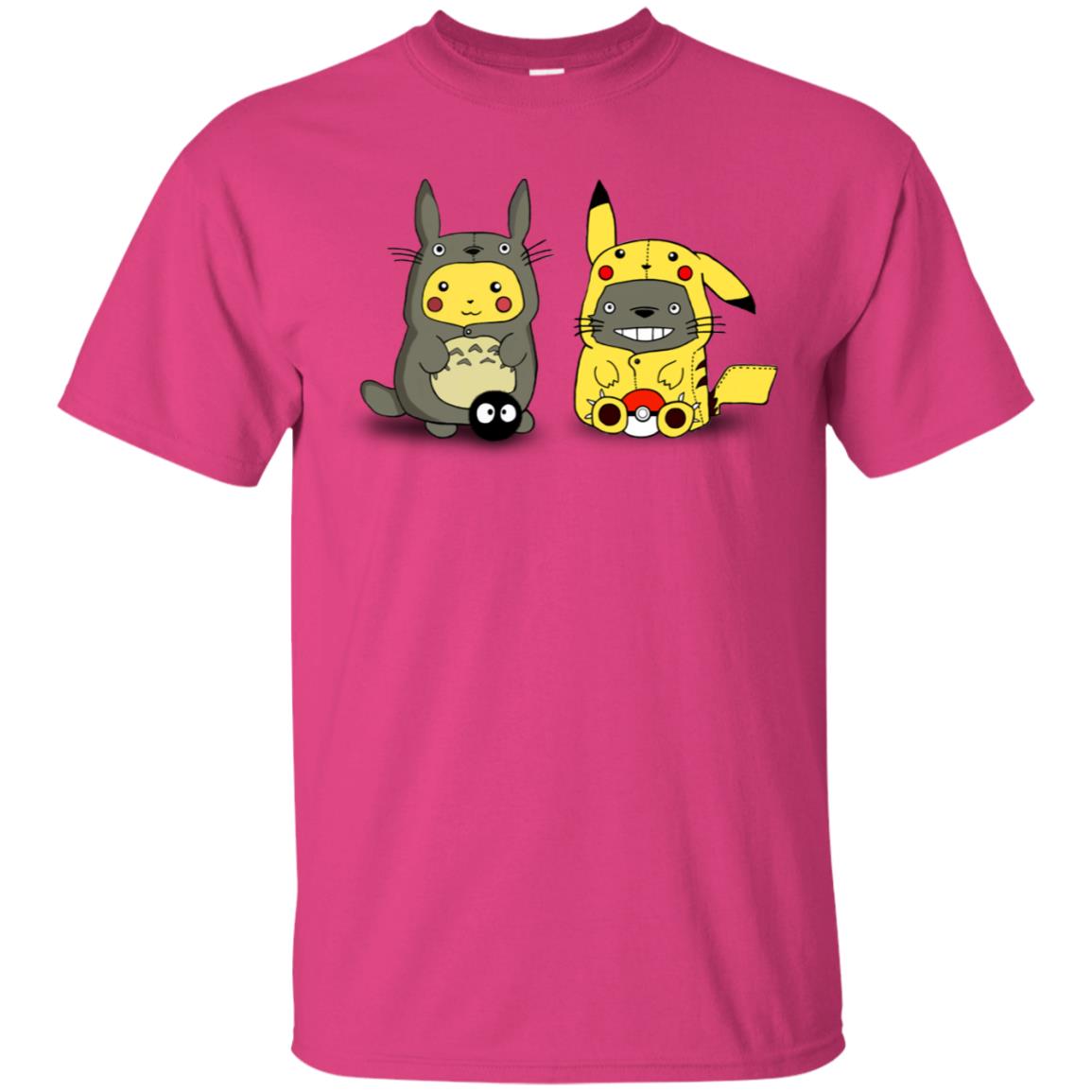 Pikachu Cosplay Totoro And Totoro Cosplay Pikachu T-shirt Heliconia