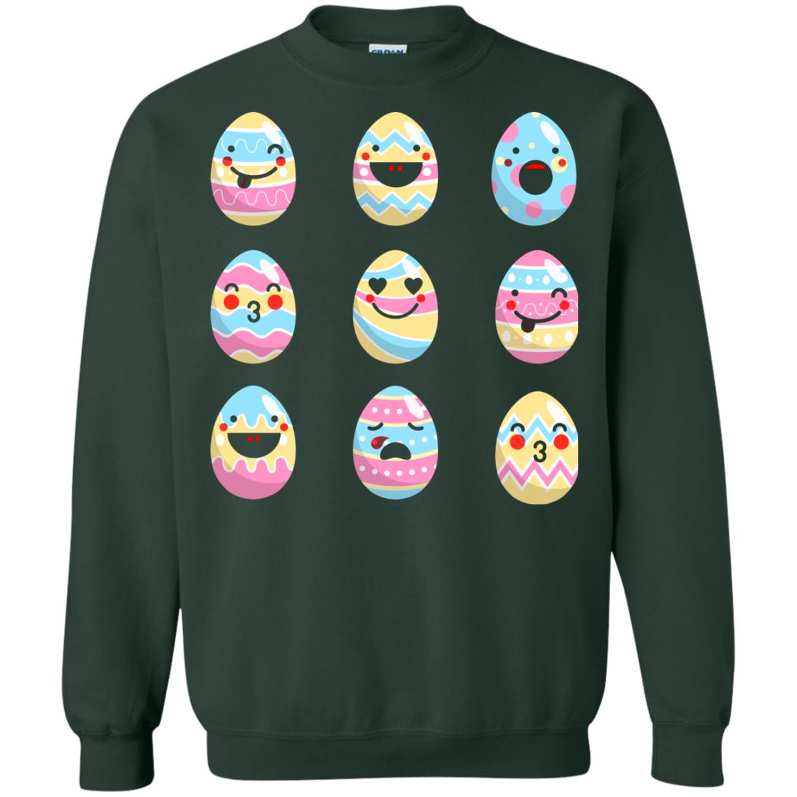 Egg Emoji Easter Happy Egg Hunt For Kids T-shirt Forest Green