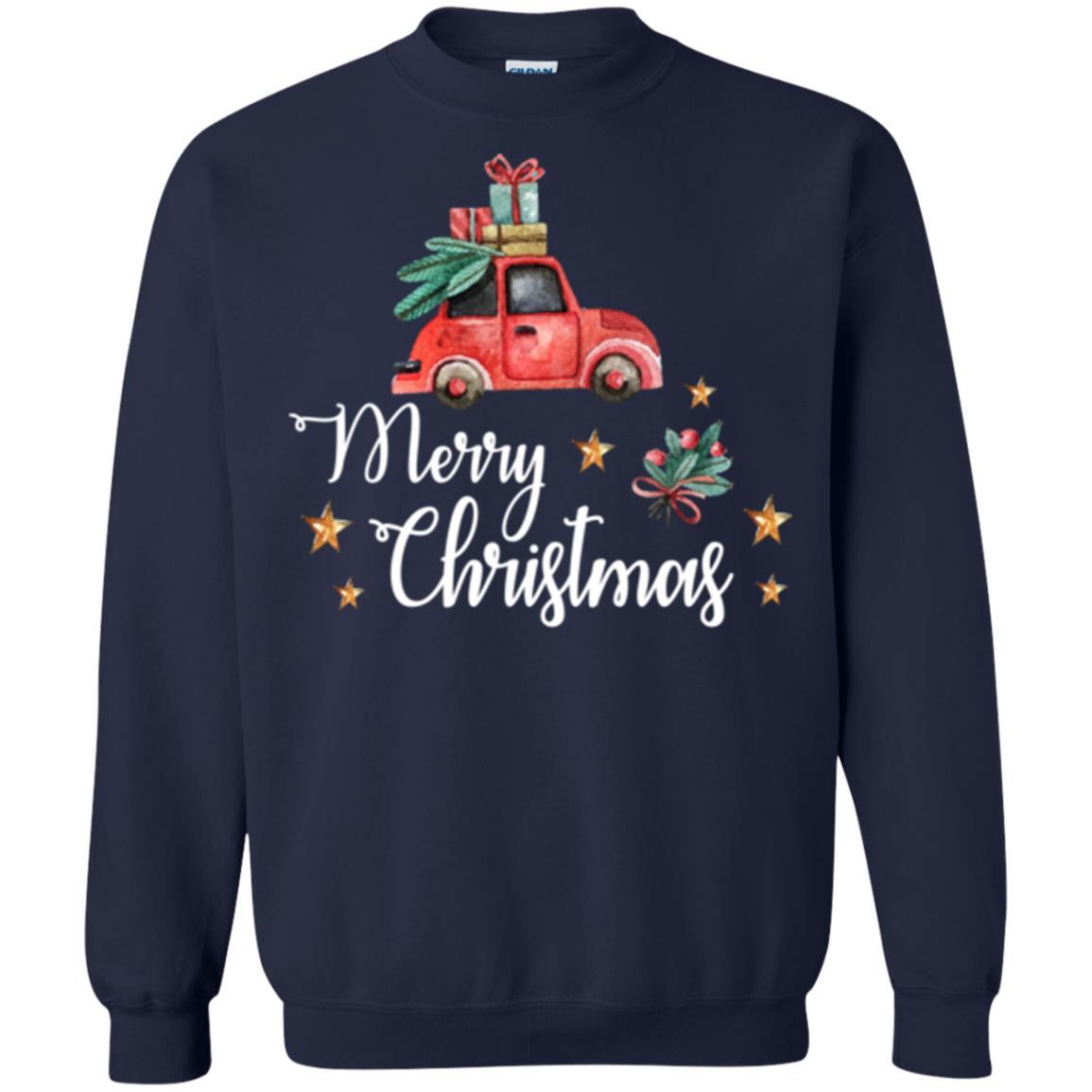 Car Lover T-shirt Merry Christmas T-shirt Navy