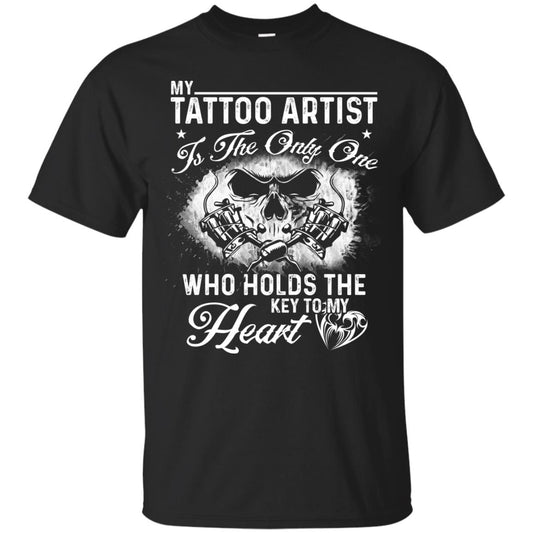 My Tatto Artist T-shirt The Only One Who Holds The Key To My Heart Black