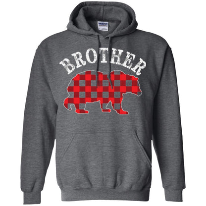 Christmas T-shirt Red Plaid Brother Bear Dark Heather