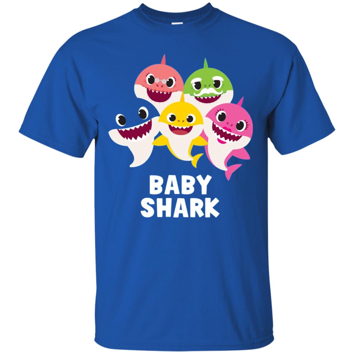 Pinkfong Baby Shark Family Shark Lover T-shirt Royal