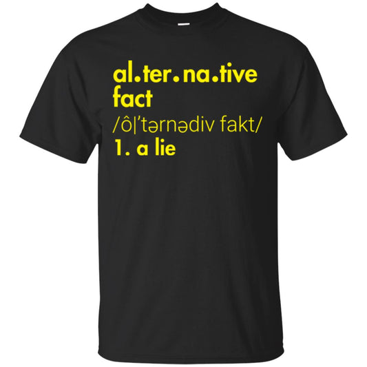 Music Lover T-shirt Al-ter-na-tive Fact A Lie Black