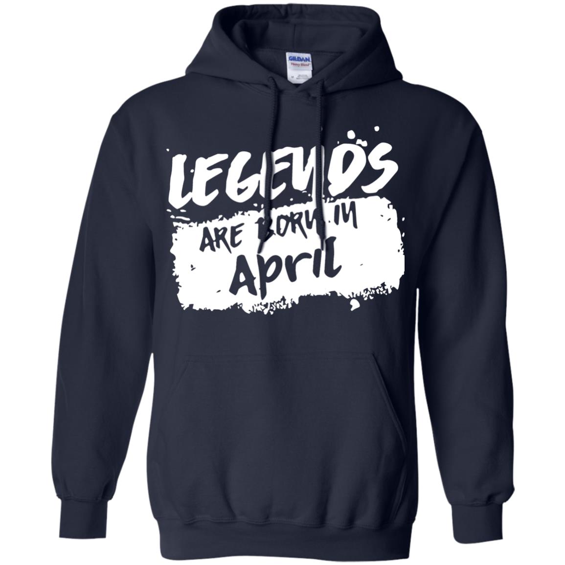 April Birthday Shirt Legends Are Born In April Navy