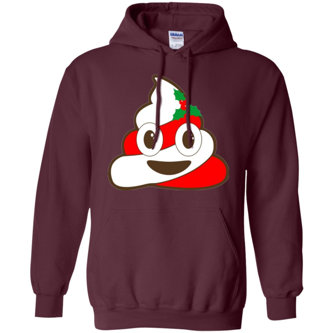 Christmas T-shirt Funny Poop Emojis Maroon