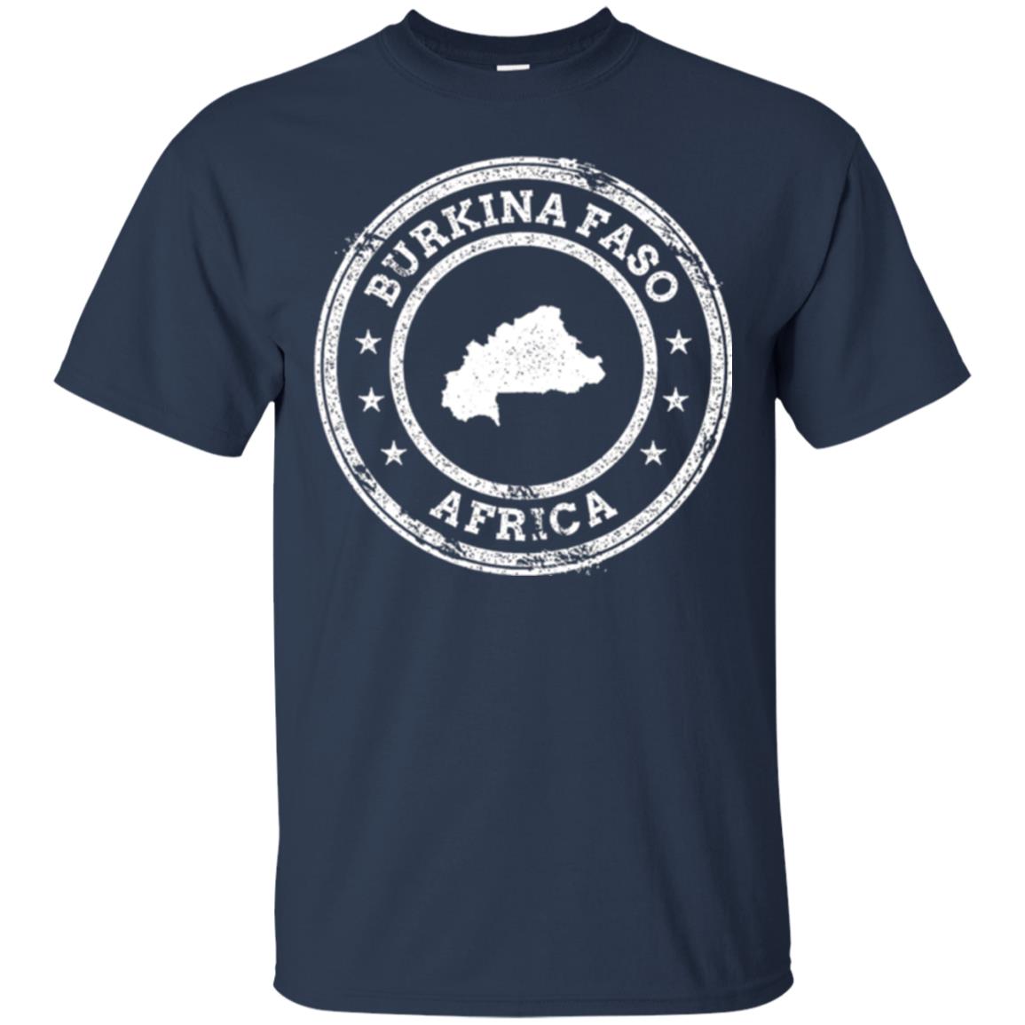 Burkina Faso Africa Passport Stamp T-shirt Navy