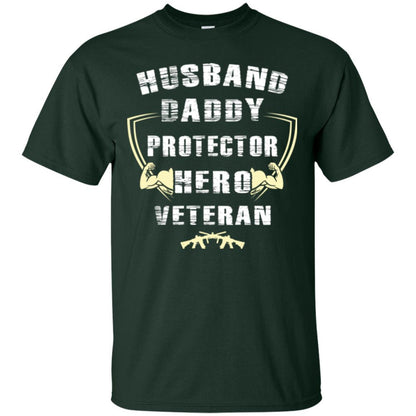 Husband Daddy Protector Hero Veretan T-shirt Forest Green
