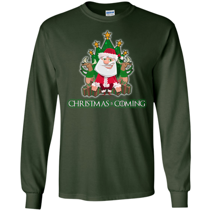 Christmas Is Coming T-shirt Forest Green