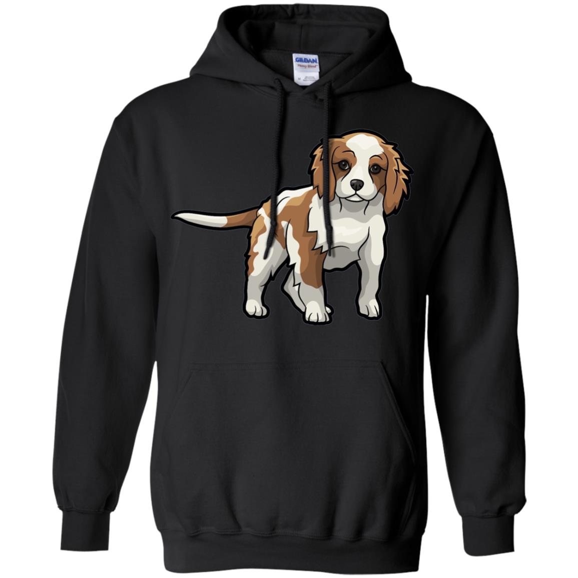 Cute Blenheim Cavalier King Charles Spaniel T-shirt Black