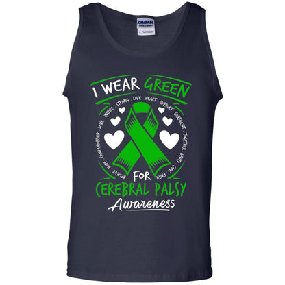 Cerebral Palsy Awareness T-shirt I Wear Green Navy