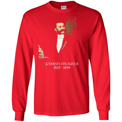 Musician T-shirt Johann Strauss Ii Red