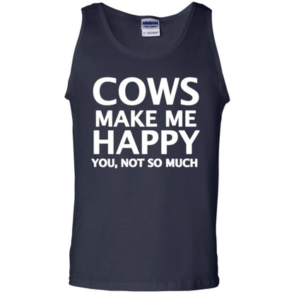Cow Lovers T-shirt Cows Make Me Happy You Not So Much Navy