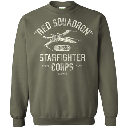 Movie T-shirt Red Squadron Starfighter Rebel Corps Base Military Green