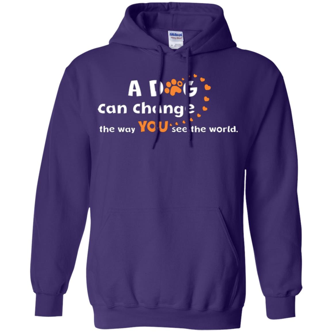 Dog Lover T-shirt A Dog Can Change The Way You See The World Purple