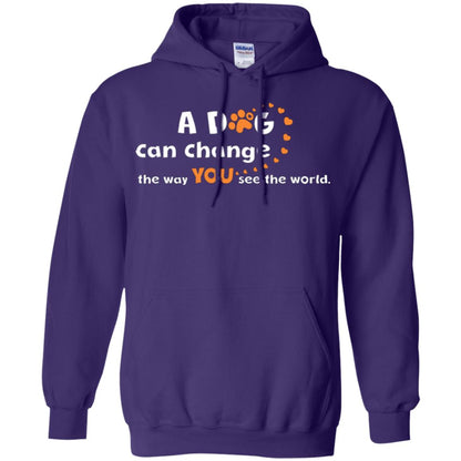 Dog Lover T-shirt A Dog Can Change The Way You See The World Purple