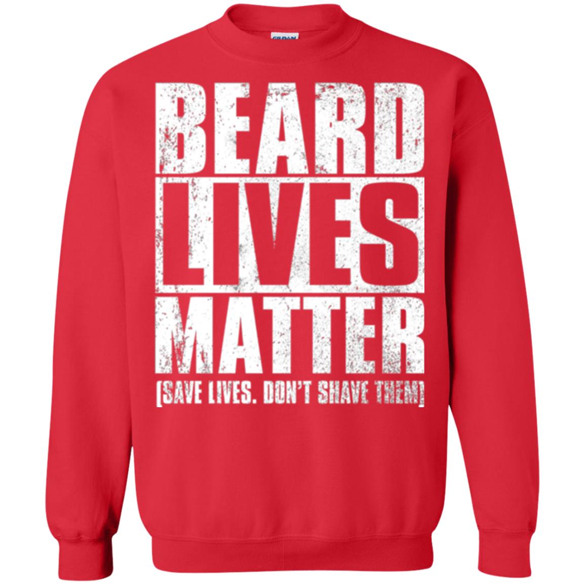 Beared Men T-shirt Beared Lives Matter Red
