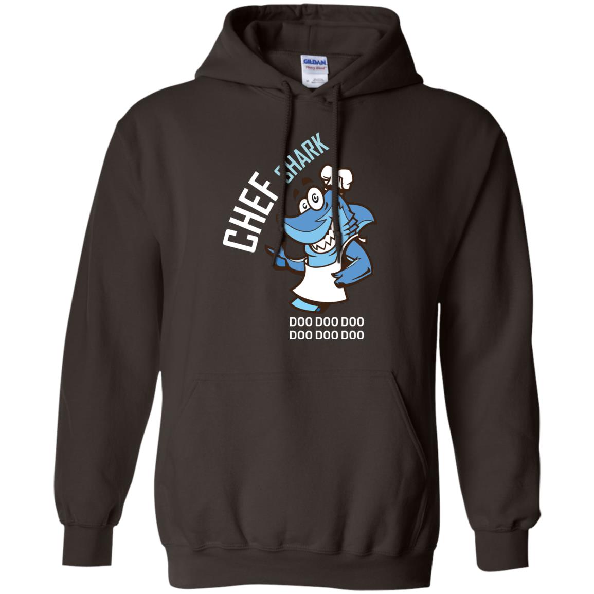 Chef Shark Doo Doo Doo Shirt For Cooker Dark Chocolate