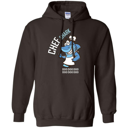 Chef Shark Doo Doo Doo Shirt For Cooker Dark Chocolate