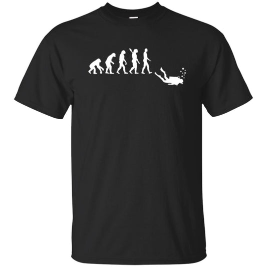 Evolution Of Man Funny Scuba Diving T-shirt Black