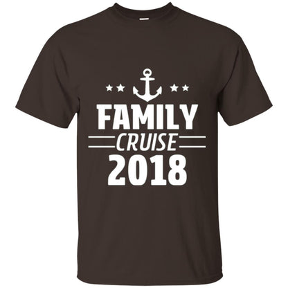Family Cruise Vacation 2018 T-shirt Dark Chocolate